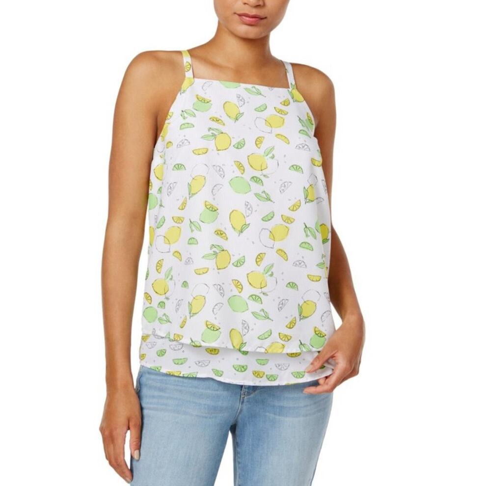 Maison Jules Women’s tiered lemon tank Size M